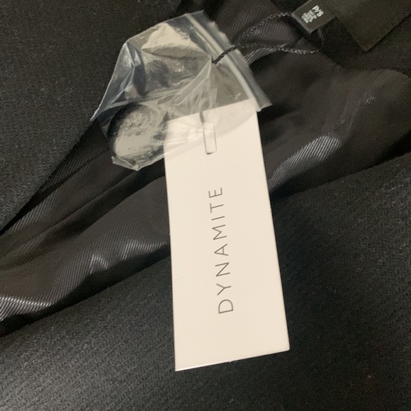 Dynamite balloon sleeve cocoon coat in jet black - Picture 4 of 6